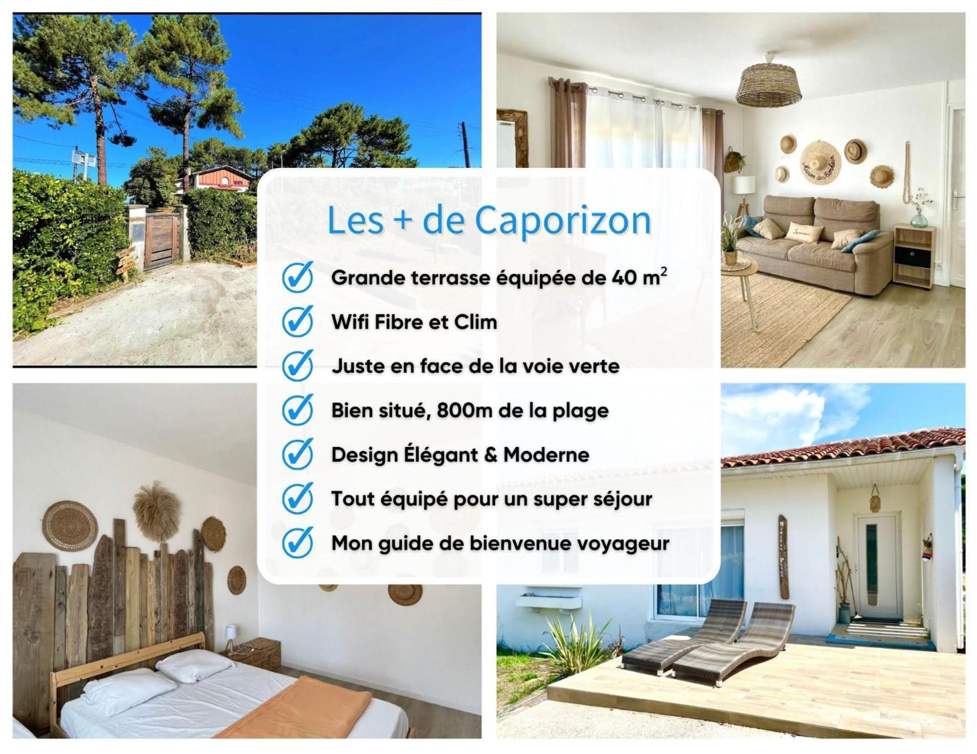 Caporizon-Villa Courant-Terrasse-Proche Plage 미미장플라즈 외부 사진